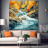 River Landscape Painting by Numbers